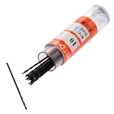 Image of Mtsooning 10 Pcs 0.7mm Micro HSS Twist Drill Bit Straight Shank Electrical Drilling Tool