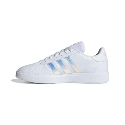 Image of adidas Women&#039;s Grand Court Base 2.0 Shoes, Cloud White/Cloud White/Clear Pink, 4 UK