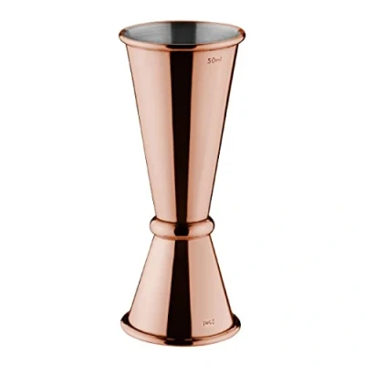 Image of Olympia Copper Barware Banded Jigger Measure Clubs Wine Spirit Drinks 25 / 50Ml