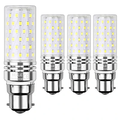 Image of SAUGLAE Led Corn Bulbs 15W, 120W Incandescent Equivalent, 6000K Daylight White, 1700Lm, B22 Bayonet Cap Light Bulbs, Non Dimmable, Pack of 4