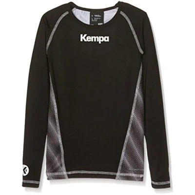 Image of Kempa Boys Attitude Long Sleeve T Shirt Black, Size 128