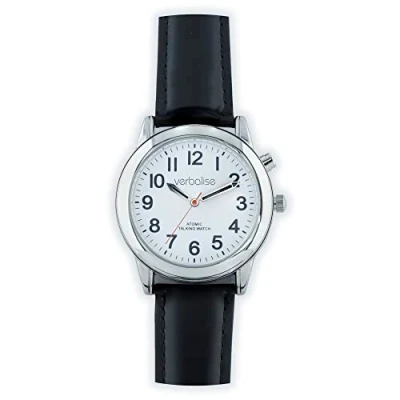 Image of Verbalise Men’s Radio Controlled Talking Watch, Speaks Time, Date, 8 Daily Alarms. Designed for Visually Impaired, Blind &amp; Elderly. 2 Year warranty, UKs No1 Quality Service and Choice. VMRC 106LBK