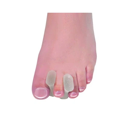 Image of Gel Toe Spreaders Pressure Relief from Friction Pain Realign and Prevent Toes Turning Inwards Aids Bunions, Overlapping, Drift Nail Issues Latex Free Large Pk of 4