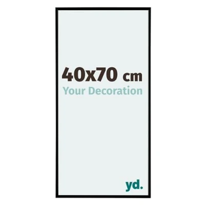 Image of yd. Your Decoration Picture Frame 40 x 70 cm Plastic with Acrylic Glass Anti Reflective Excellent Quality Matte Black Evry