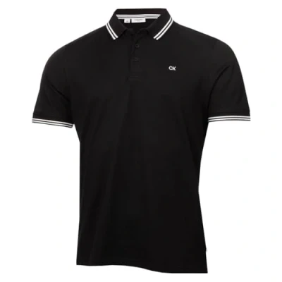 Image of Calvin Klein Mens Campus Tipped Polo Shirt Black L