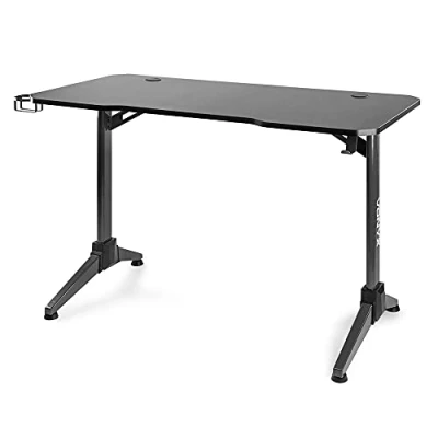 Image of VONYX DB20 DJ Deck Stand Table with Headphones Mount, Cup Holder and Cable Management for Controller, Mixer, Laptop, Disco Equipment, 120cm