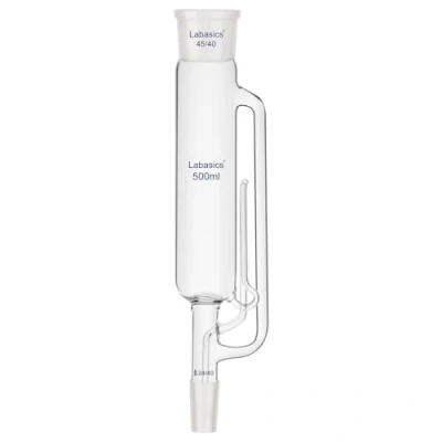 Image of Labaiscs Soxhlet Type Extraction Apparatus (500ml), Borosilicate Glass Extractor with 45/40 Upper Joint and 24/40 Lower Lab Apparatus, Single Unit