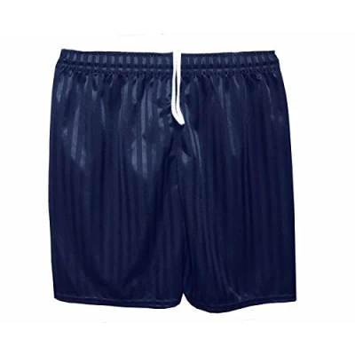 Image of CL BOYS GIRLS MENS KIDS UNISEX SHADOW STRIPE PE SCHOOL SHORTS FOOTBALL GYM GAMES (Navy, 11 12 Years (XXL))