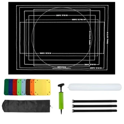 Image of Puzzle Mat Roll up Portable Felt Jigsaw Saver Jigroll to 2000 Pieces Board Roller with 8 Sorting Trays &amp; Storage Bag(120x80cm)