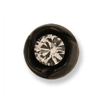 Image of Round Swarovski Button