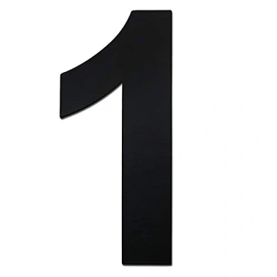 Image of nanlyiau 3in Mailbox Numbers black House number Door Stainless Steel Adhesive Made of solid 304 3in/7.2cm(1)