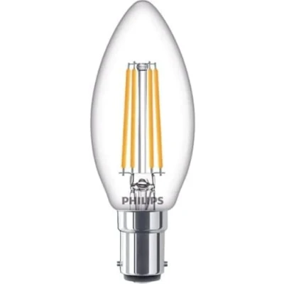 Image of Philips LED Premium Classic B35 Candle Clear Light Bulb [B15 Small Bayonet Cap] 40W, Warm White 2700K, Non Dimmable
