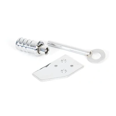 Image of From The Anvil Polished Chrome Key Flush Sash Stop 90272