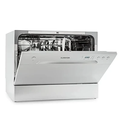 Image of Klarstein Table Top Dishwasher, 6 Place Setting Mini Quiet Operation Countertop Dishwasher w/ Washing Programs, Compact Tabletop Easy To Install Homes/Office Small
