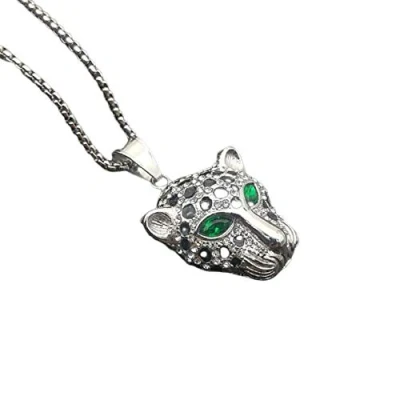 Image of MayiaHey Leopard Head Pendant, Cheetah Necklace for Men, Norse Viking Jewelry, Hip Hop Punk Animal Pendant Boys
