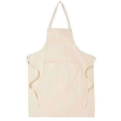 Image of Childrens School Apron Suitable for woodwork DT Cooking Home Economics Age 5 11 years (Cream)
