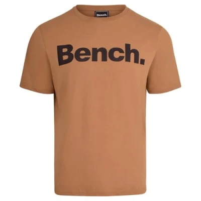 Image of Bench Mens Cotton T Shirt Short Sleeve Crew Neck Designer Logo Tee Casual Top Camel XL