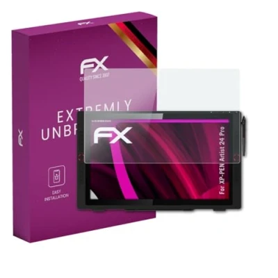 Image of atFoliX plastic Glass Protective Film compatible with XP PEN Artist 24 Pro Protector, 9H Hybrid FX Screen Protector of