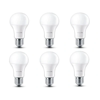 Image of Philips E27 Edison Screw Light Bulb, 6 W White, Pack of