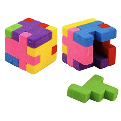 Image of Henbrandt 24 Cube Rubber puzzles erasers