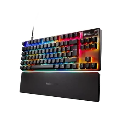 Image of SteelSeries Apex Pro TKL Gen 3 OmniPoint 3.0 HyperMagnetic Switches Adjustable Actuation Rapid Trigger Game Ready Presets Protection Mode Tap/SOCD OLED German Layout (QWERTZ)