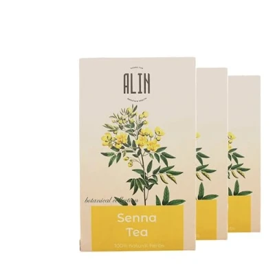 Image of ALIN Senna Leaf Tea set 3 boxes x 20 Bags (90 gr),Natural Laxative