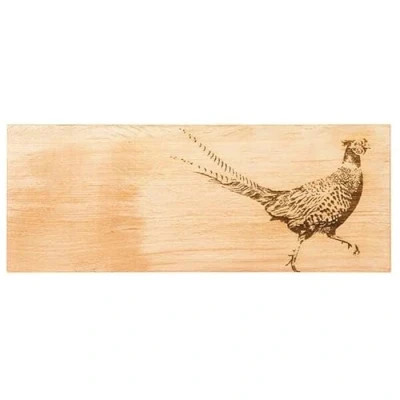 Image of The Just Slate Company Pheasant Large Oak Serving Board