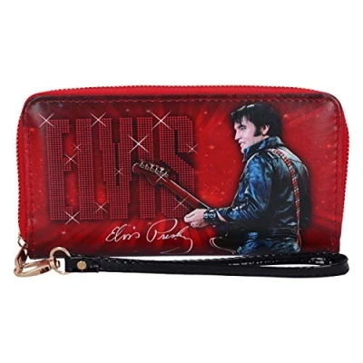 Image of Nemesis Now Elvis 68 Performance Red Womens Purse, Polyurethane, 19cm