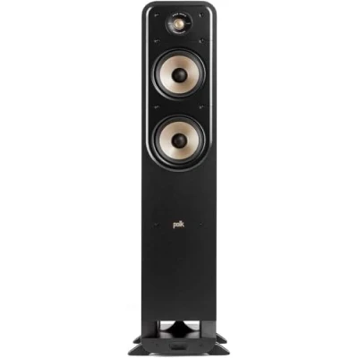Image of Polk Audio Signature Elite ES55 High Resolution HiFi Floorstanding Speaker for Home Cinema, Compatible with Dolby Atmos and DTS: x (One Piece), Black, 20.32 30.48 104.14 cm, 19.96 Kilograms