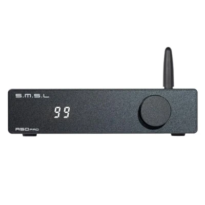 Image of S.M.S.L A50 PRO HiFi Power Amplifier, High/Low Pass F, 2.1 Channel, Infineon&#039;s MA12070P Chip, Bluetooth 5.0/USB/Optical/HDMI/AUX input Passive subwoofer with adjustable volume, Remote Control