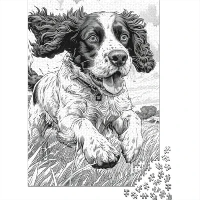 Image of DHBANEIOK Springer Spaniel Jigsaw Puzzles For Adults 1000 Piece Puzzle Challenging, Great Gift All Ages 300pcs (40x28cm)