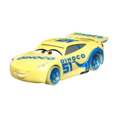 Image of Disney Pixar Cars Glow Racers 1:55 Die Cast Dinoco Cruz Ramirez