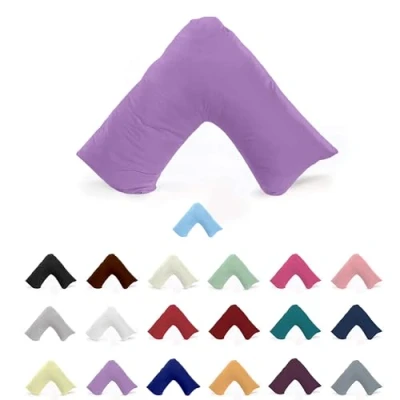 Image of EGYPTO Orthopaedic V Shaped Pillow Nursing Pregnancy Back Support Cases (Lilac)