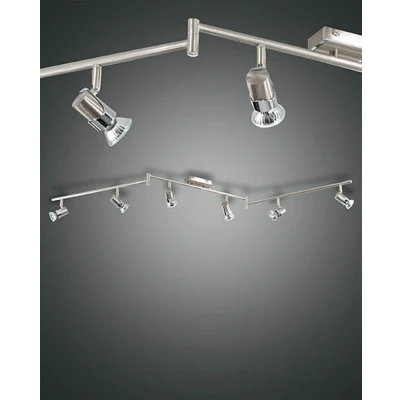 Image of Alice Spotlight Bar Satin Nickel Glass, GU10