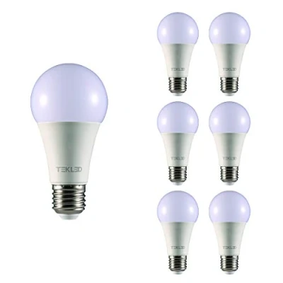 Image of TEKLED® A60 LED Bulbs E27 Edison Screw Energy Saving 12W Light Bulb 100W Incandescent Equivalent 2700K 1020LM NONDIMMABLE 6 Pack Warm White