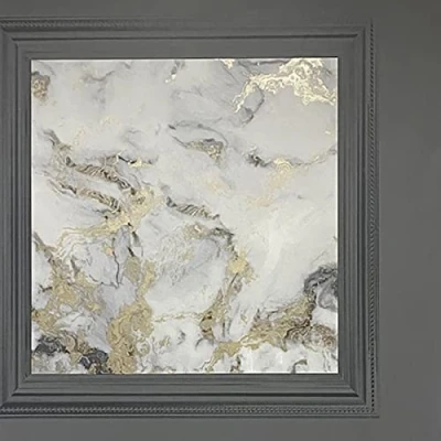 Image of DecorSave Arthouse Bahia Panel Charcoal Wallpaper 923005 Metallic Granite Stone Wood, Multicolour
