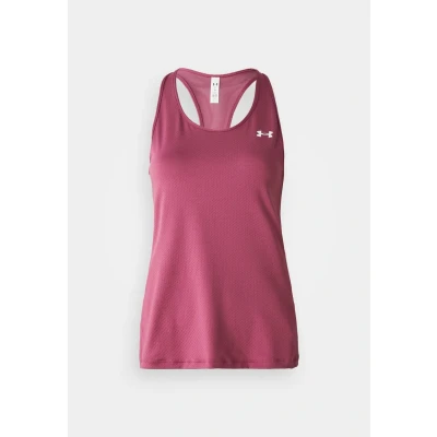Image of Under Armour Tech Mesh Racer Tank Fuchsia Dusk / White XS