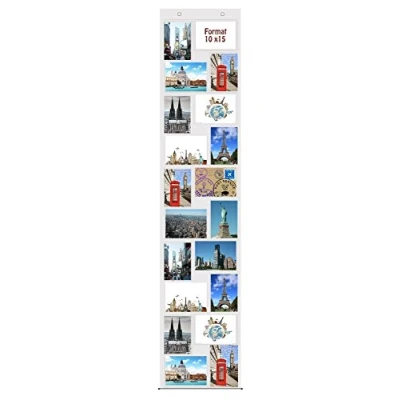 Image of trendfinding® Photo Curtain with 20 Pockets in Portrait and Landscape For Photos Pictures Sized 10 x 15 cm