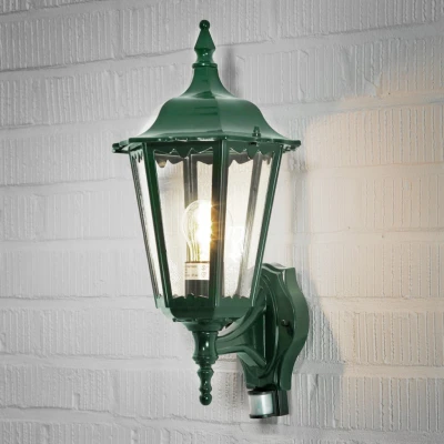 Image of Firenze Outdoor Classic Large Lantern Up Light PIR Green, IP44