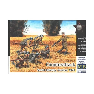 Image of Masterbox 1:35 Scale German Tank Repairmen 1941 1945&quot; Construction Kit (Grey)