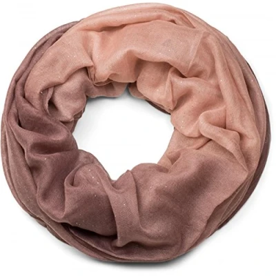 Image of styleBREAKER classic glitter loop tube scarf with gradient, scarf, sequins, kerchief, women 01017033, Colour:Dark blue brown dark
