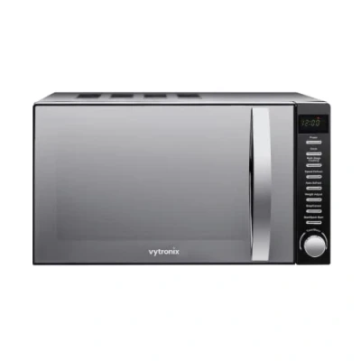 Image of VYTRONIX VY hmo800 800W Digital Microwave Oven Freestanding with 5 Power Levels, Clock &amp; Timer Function Black Mirrored Front, 20 Litre Capacity