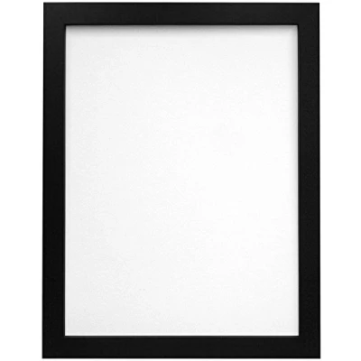 Image of FRAMES BY POST 25mm wide H7 Black Picture Photo Frame with White Backing Board A3