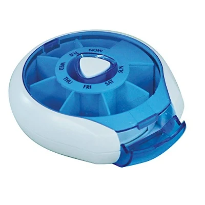 Image of Compact 7 Day Pill Dispenser, Tablet Box Organiser 1 Compartment per for those who take many Tablets on a Daily Basis Easy Medication Organisation to Open Perfect Travel