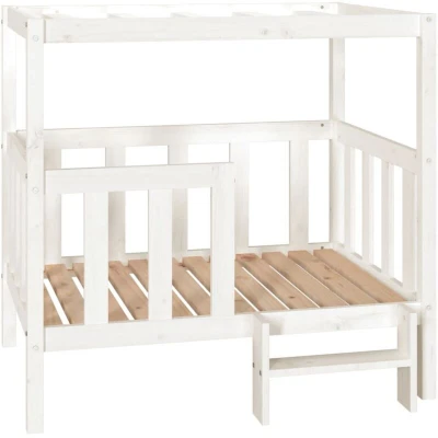 Image of vidaXL Dog Bed White 105.5x83.5x100 cm Solid Wood Pine