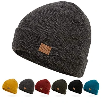 Image of Thinsulate Ski Hat Classic Knit Beanie (Charcoal Marl)