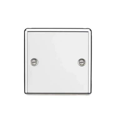 Image of KnightsBridge 1G Blanking Plate Rounded Edge Polished Chrome