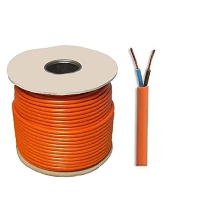 Image of K M Electronics® 6A 6 AMP 0.75 2 CORE Garden Mains Cable Wire Flex Orange Priced PER Meter