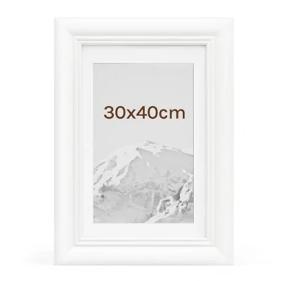 Image of WOLTU Photo Picture Frame Solid Wood Poster Glass Panel White 12x16in(30x40cm)