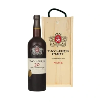 Image of Personalised Taylor&#039;s 20 Year Old Tawny Port Gift Set 75cl